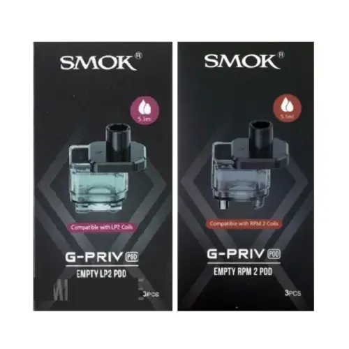 smok g-priv pod replacement cartridge 5.5ml (3pcs pack)