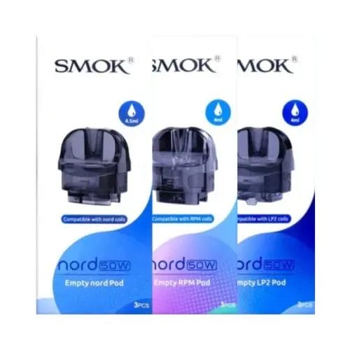 smok nord 50w replacement empty pod cartridge (3pcs pack)