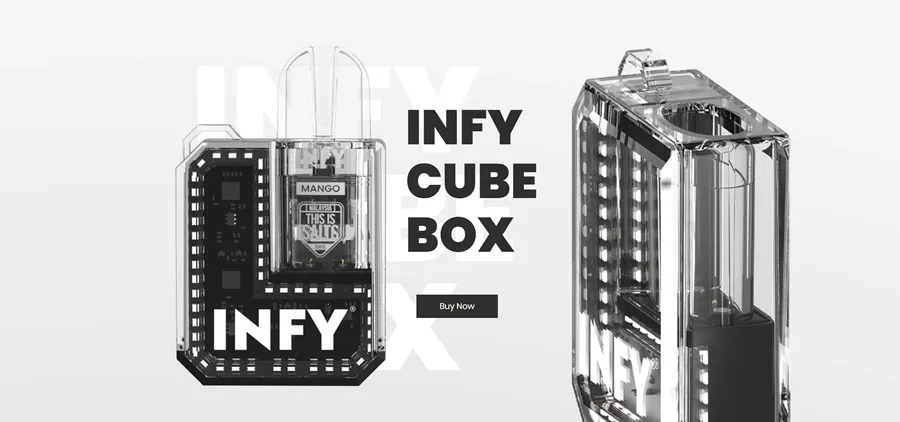 infy cube box บุหรี่ไฟฟ้าเปลี่ยนหัวที่จะมาพลิกโฉมวงการ
